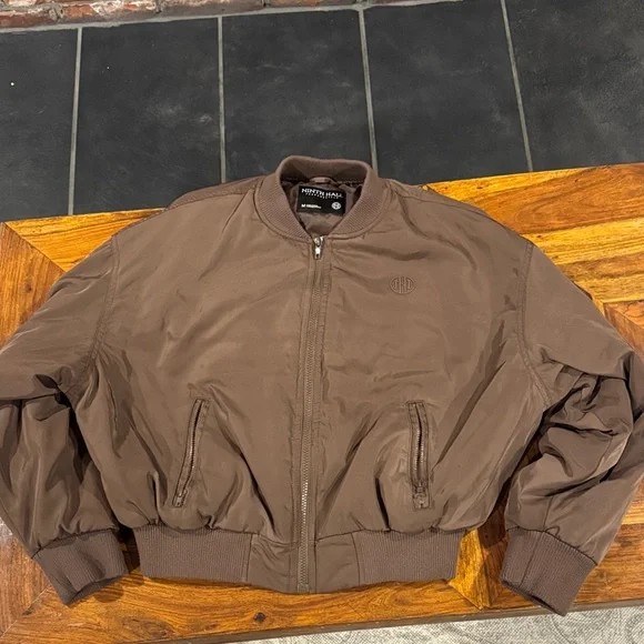 Brown Women's Bomber Jacket - Picture 3 of 8